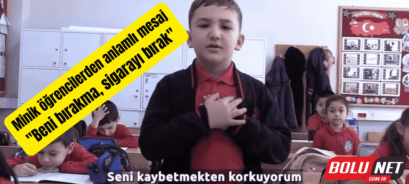 Minik öğrencilerden anlamlı mesaj 