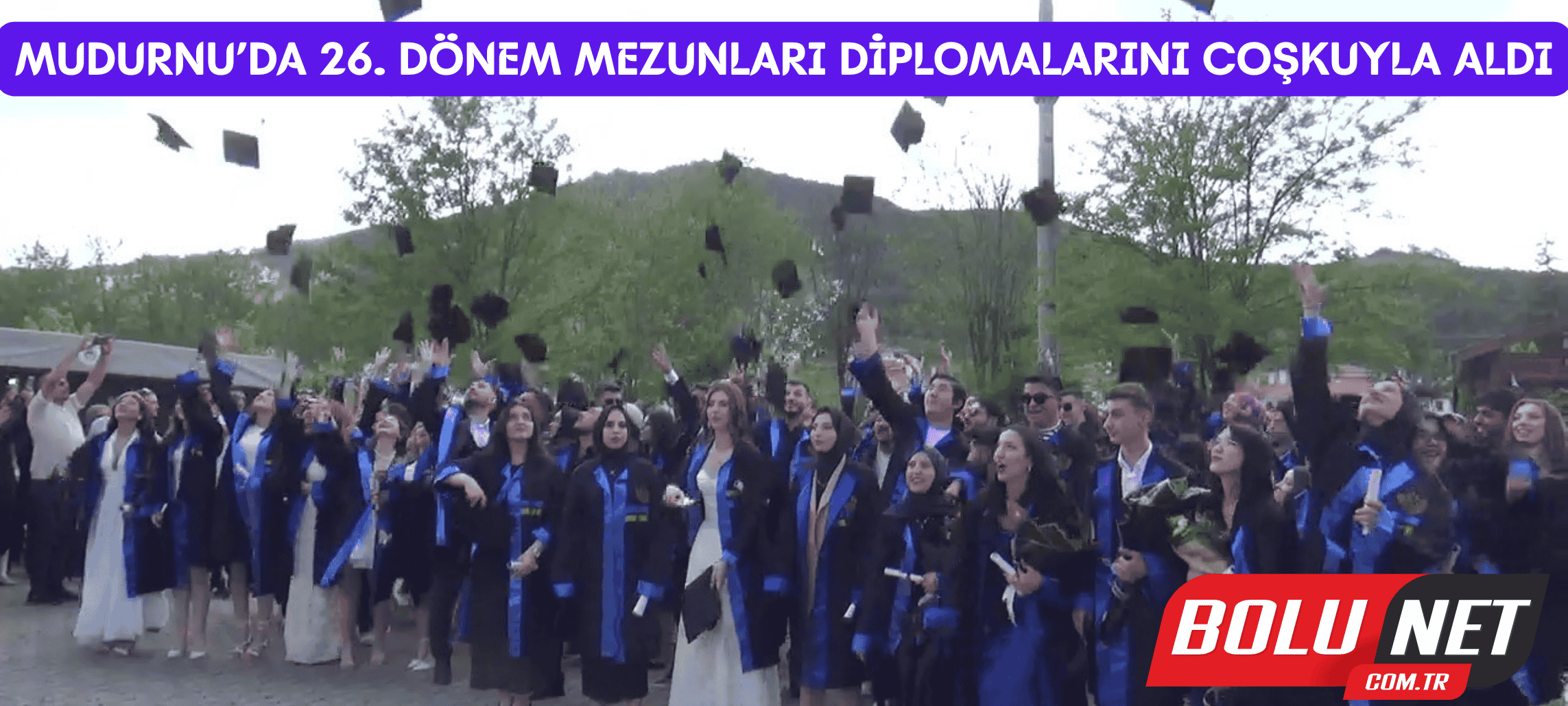 Mudurnu’da 26. dönem mezunları diplomalarını coşkuyla aldı ...BoluNet