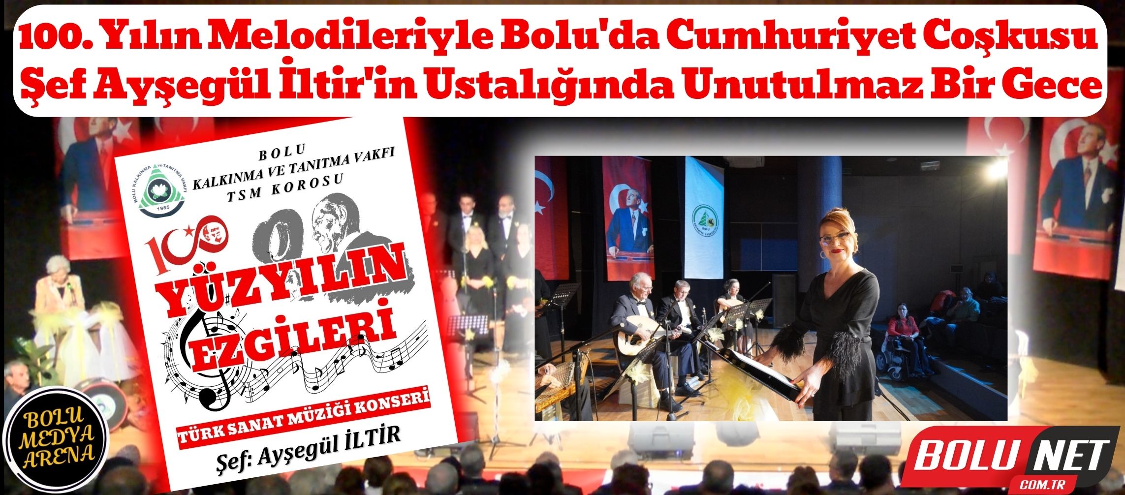 Bolu'da Tarihi Gece: Cumhuriyetin 100 Yılına Müzikal Saygı Duruşu... BoluNet