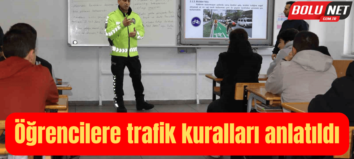 Öğrencilere trafik kuralları anlatıldı ...BoluNet