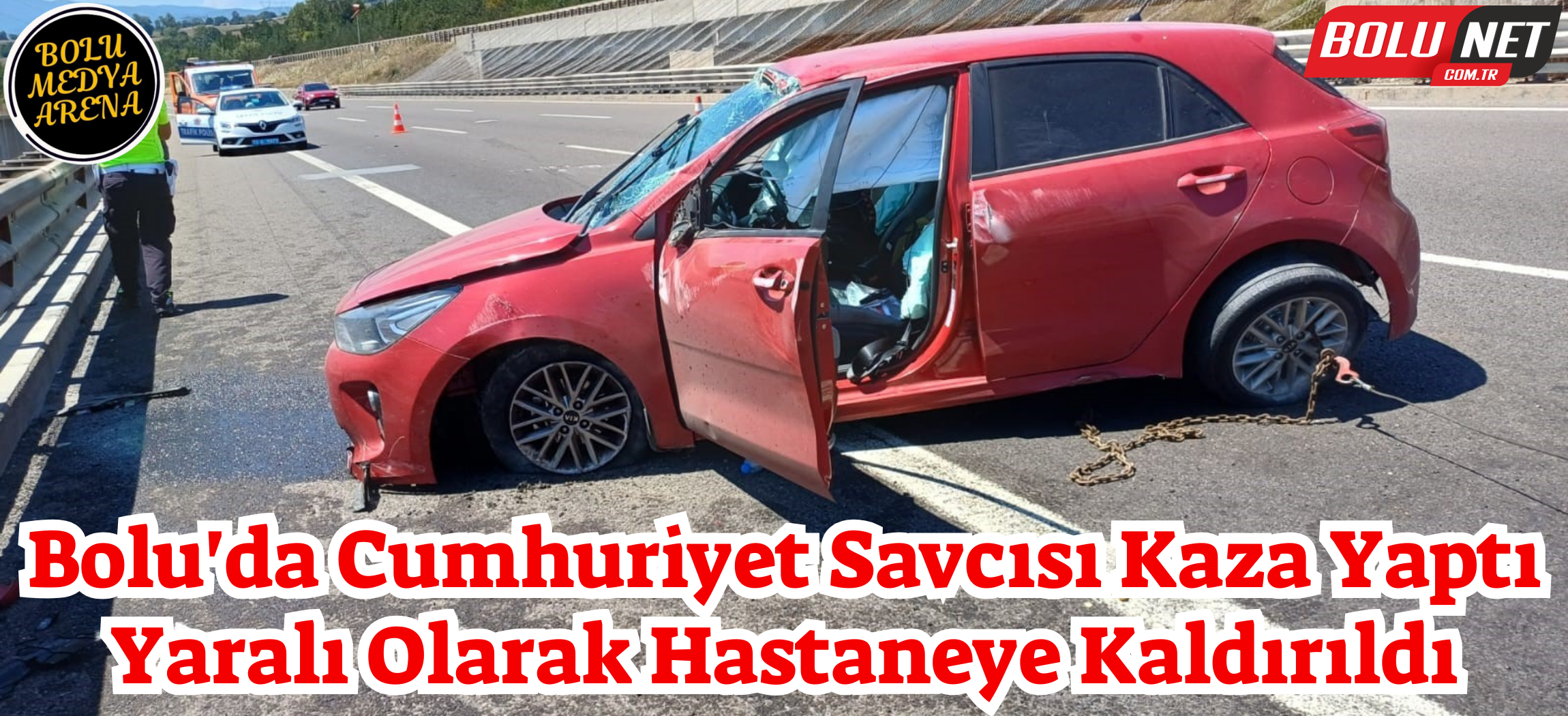 Cumhuriyet savcısı kazada yaralandı...BoluNet