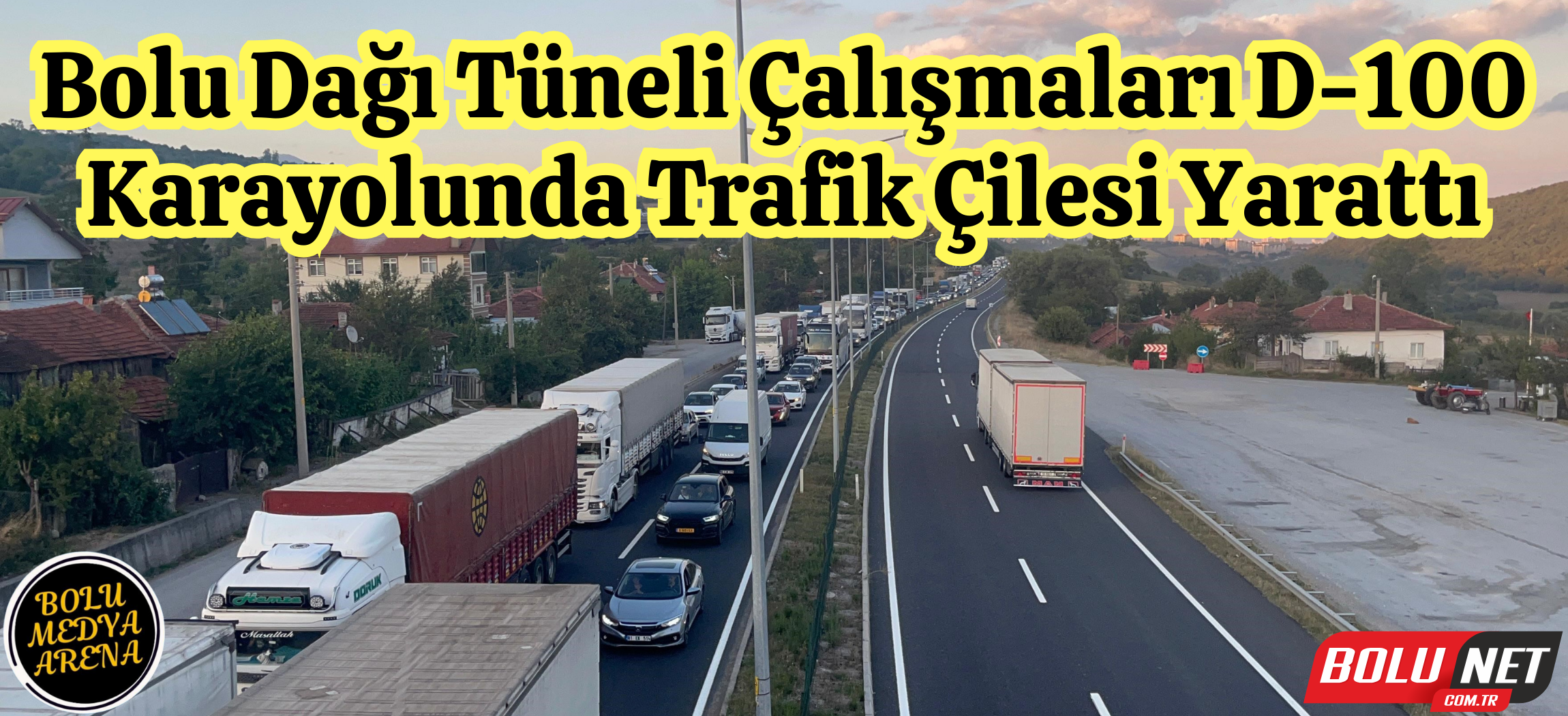 Bolu’da İstanbul istikametinde kilometrelerce araç kuyruğu oluştu ...BoluNet