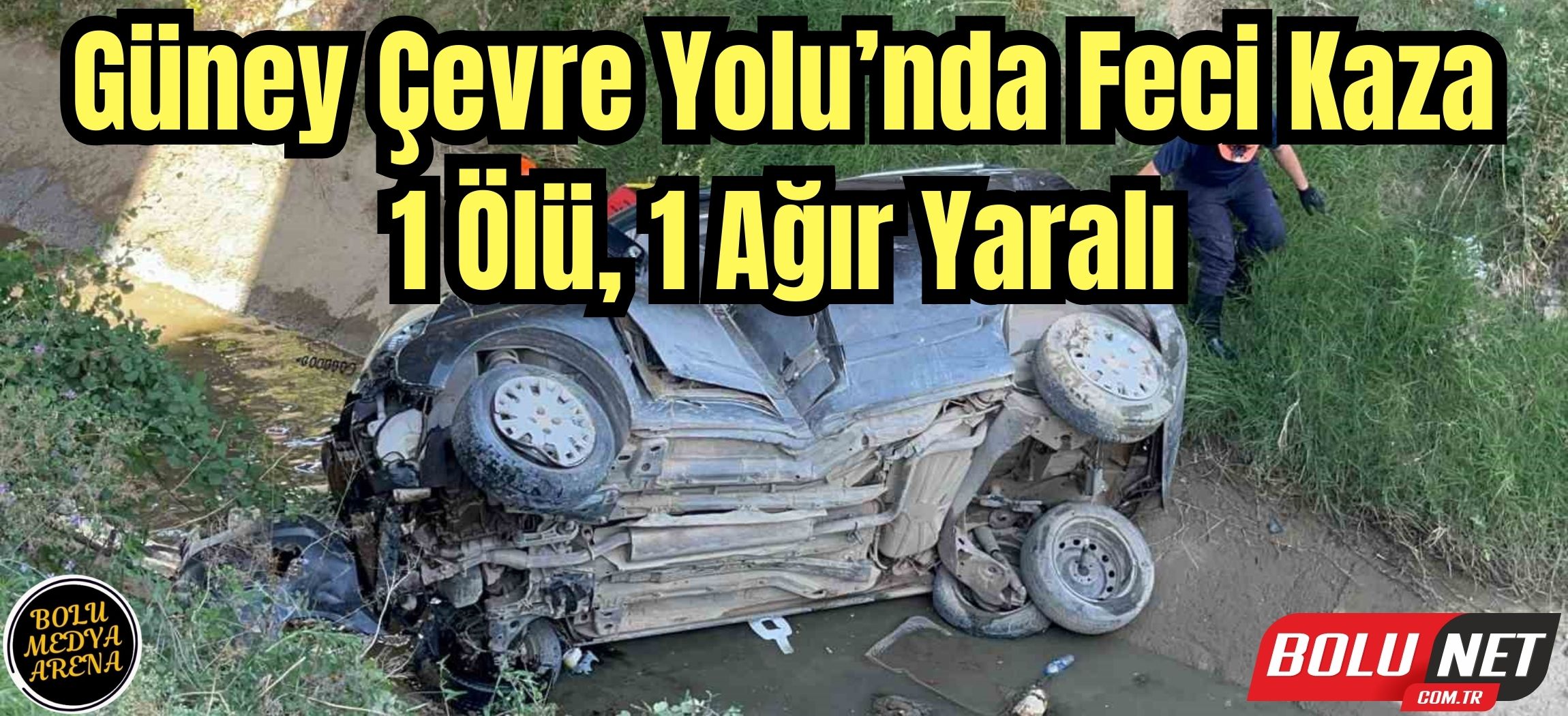 Bolu’da araç köprüden uçtu: 1 ölü, 1 yaralı...BoluNet