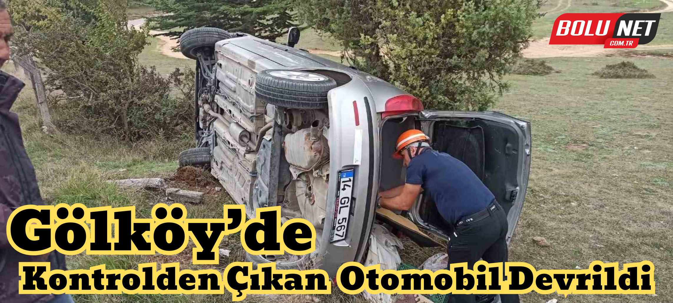 Gölköy’de kontrolden çıkan otomobil devrildi: 2 yaralı ...BoluNet