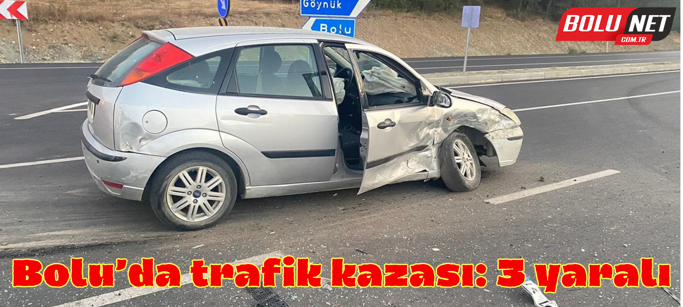 Bolu’da trafik kazası: 3 yaralı ...BoluNet