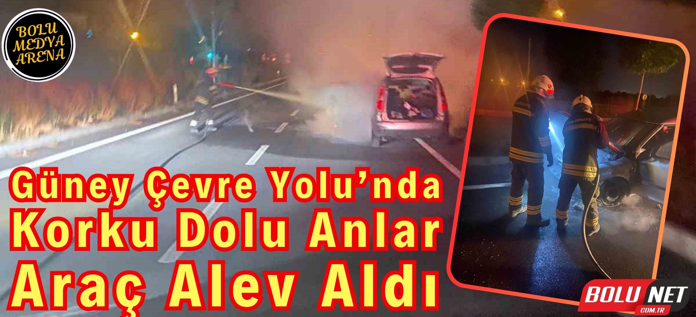 Motor kısmından alev aldı, küle döndü ...BoluNet