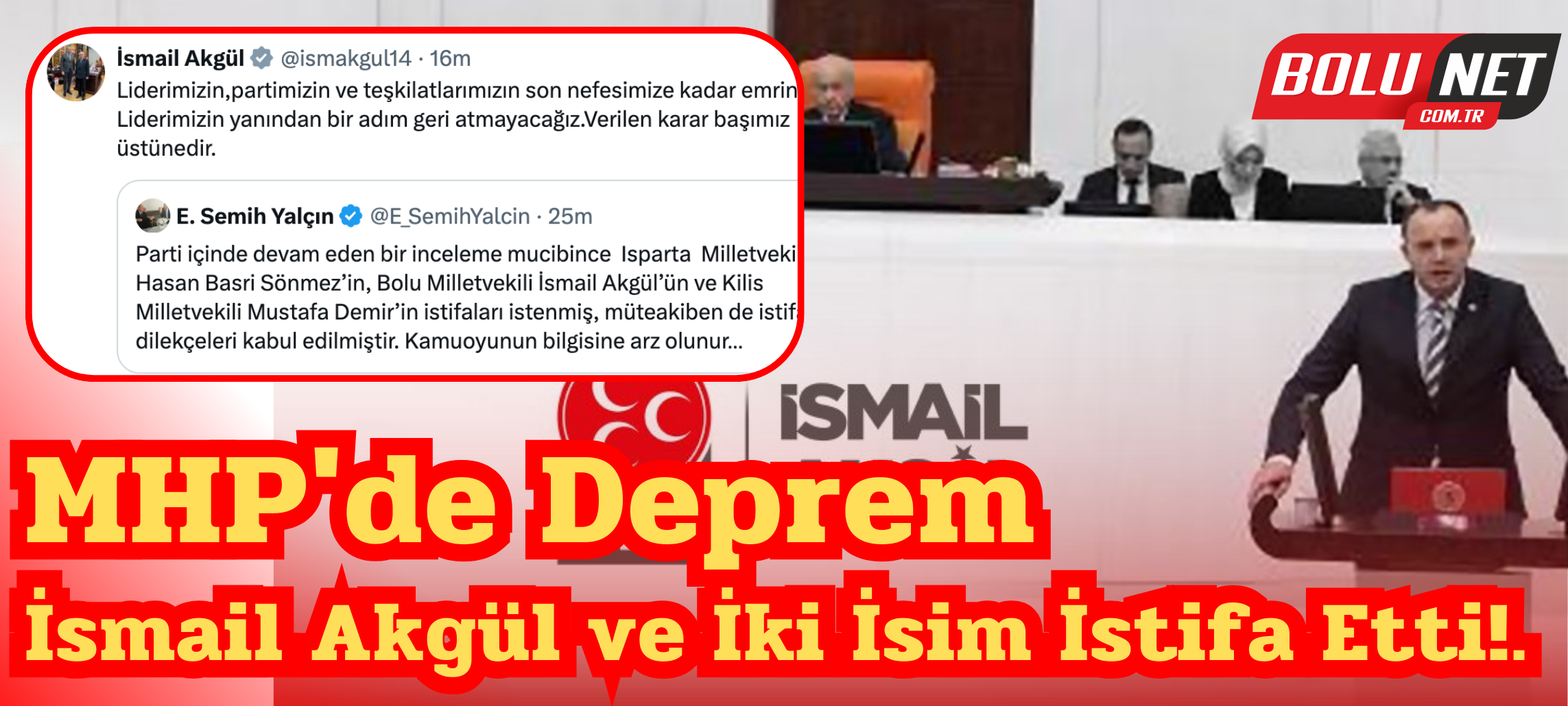 Bolu Milletvekili İsmail Akgül İstifa Etti, Sebebi Ne?.. BoluNet