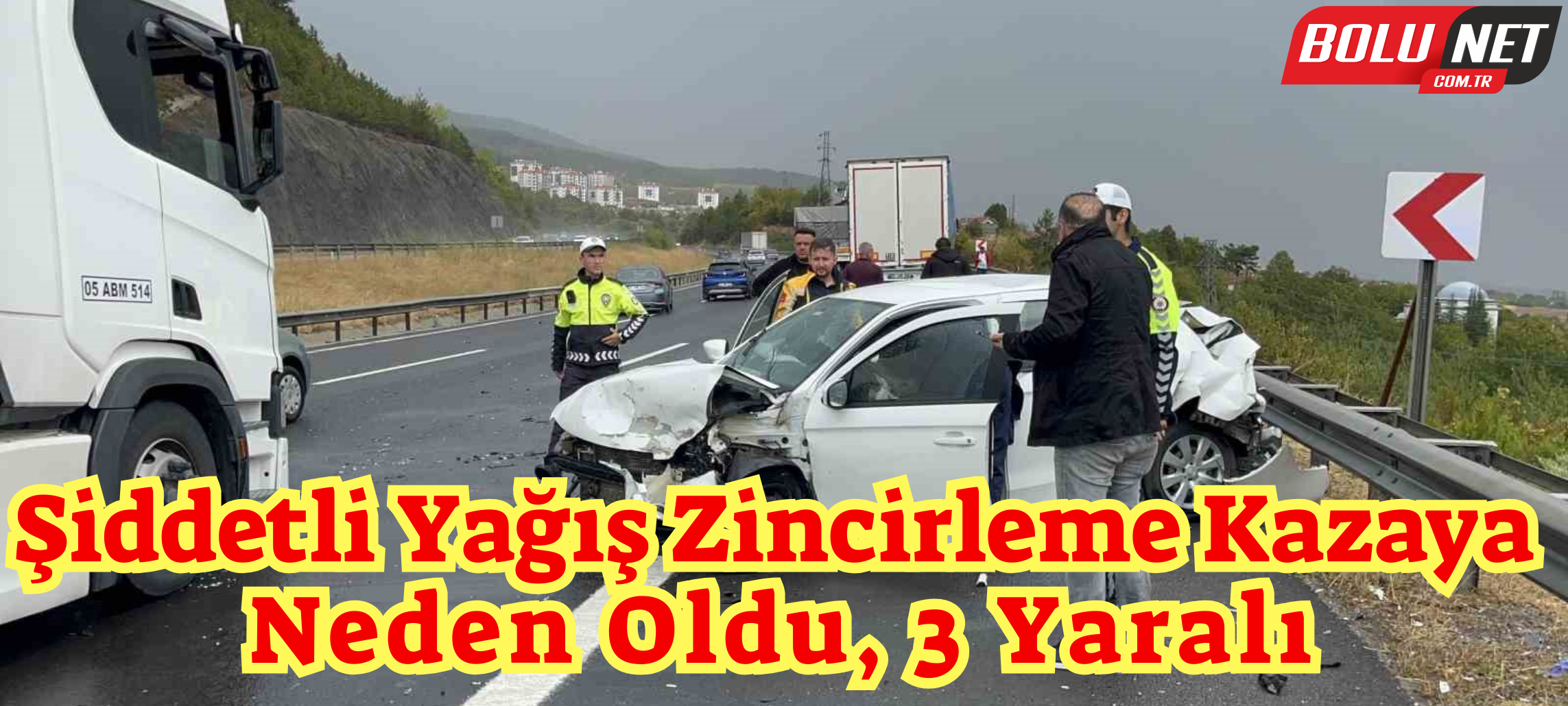 Otoyolda zincirleme kaza: 3 yaralı ...BoluNet