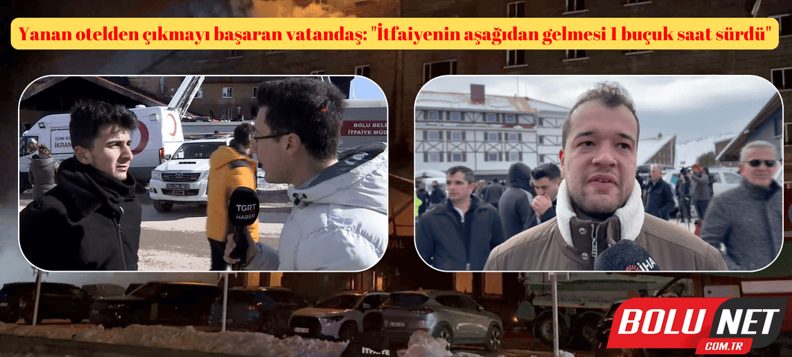 Yanan otelden çıkmayı başaran vatandaş: 