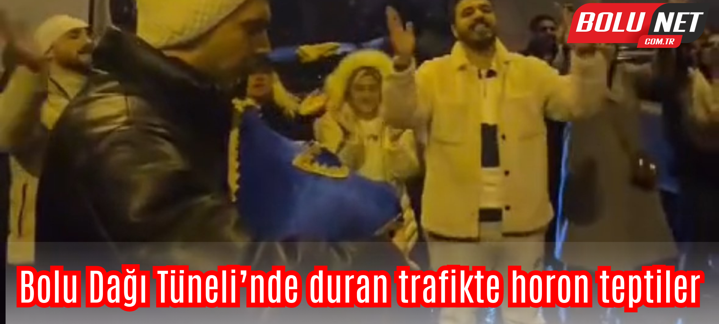 Bolu Dağı Tüneli’nde duran trafikte horon teptiler ...BoluNet