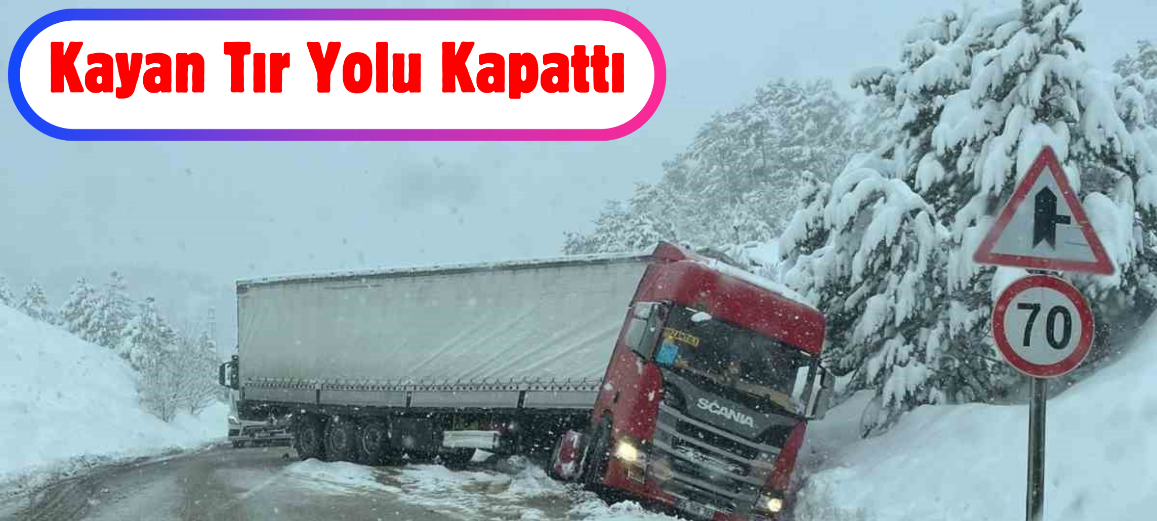 Kayan tır yolu kapattı ...BoluNet