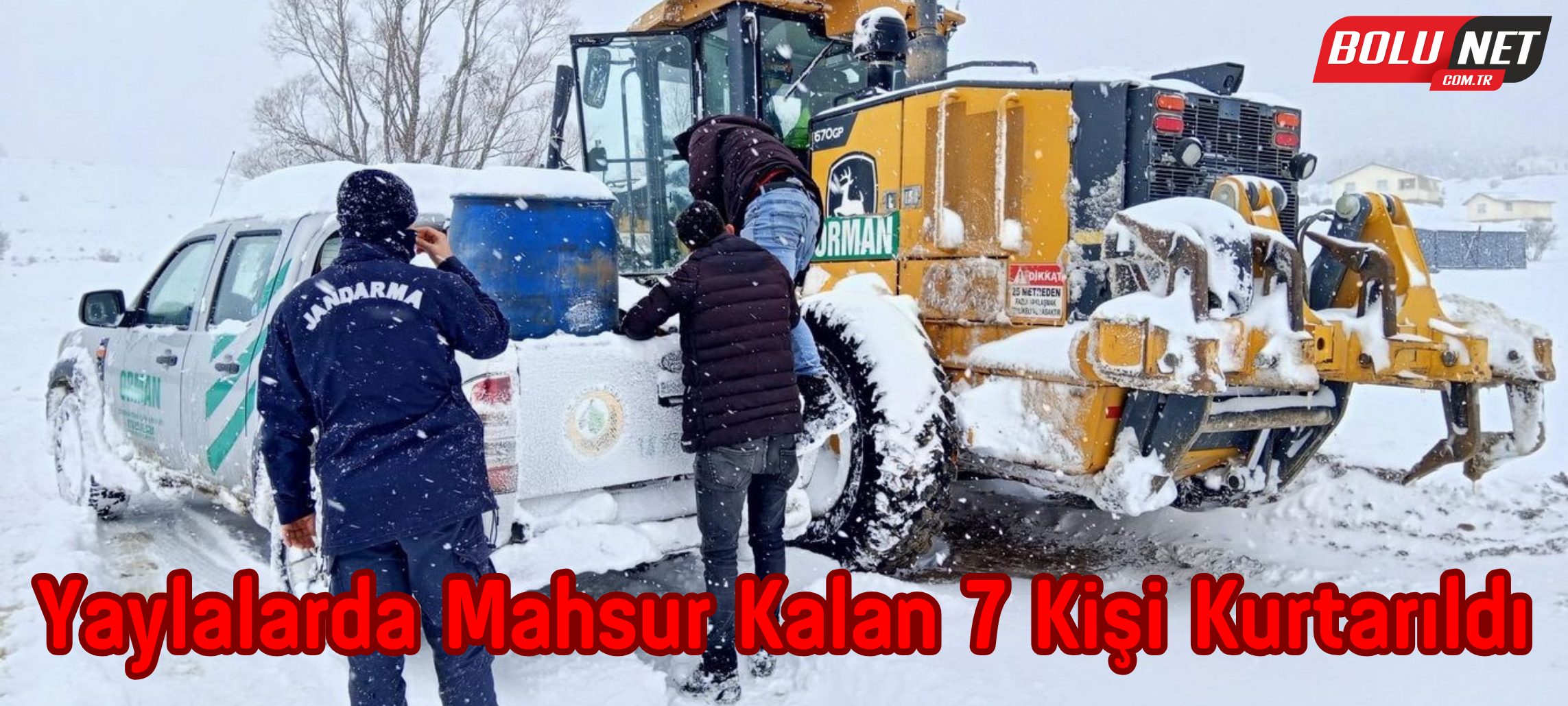 Yaylalarda mahsur kalan 7 kişi kurtarıldı ...BoluNet