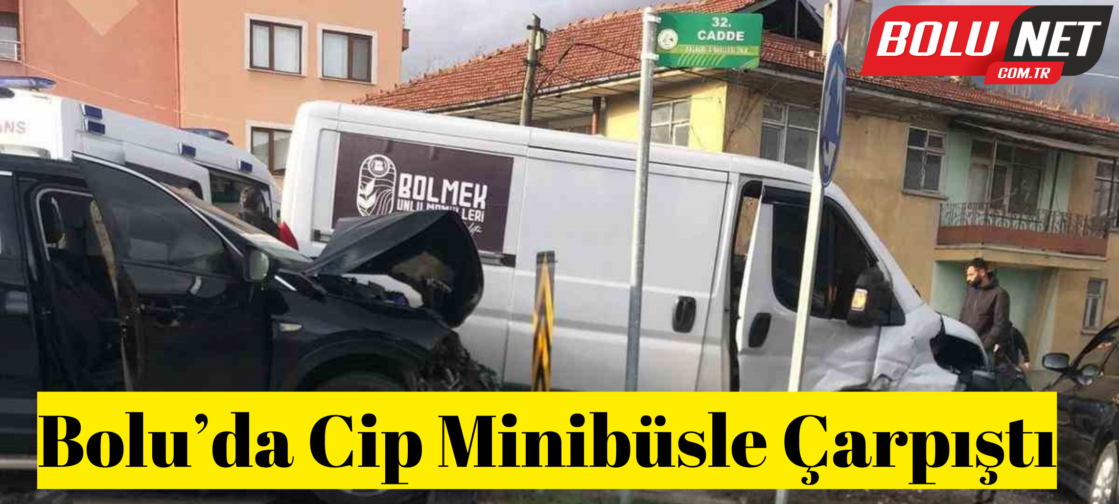 Bolu’da cip minibüsle çarpıştı: 3 yaralı ...BoluNet