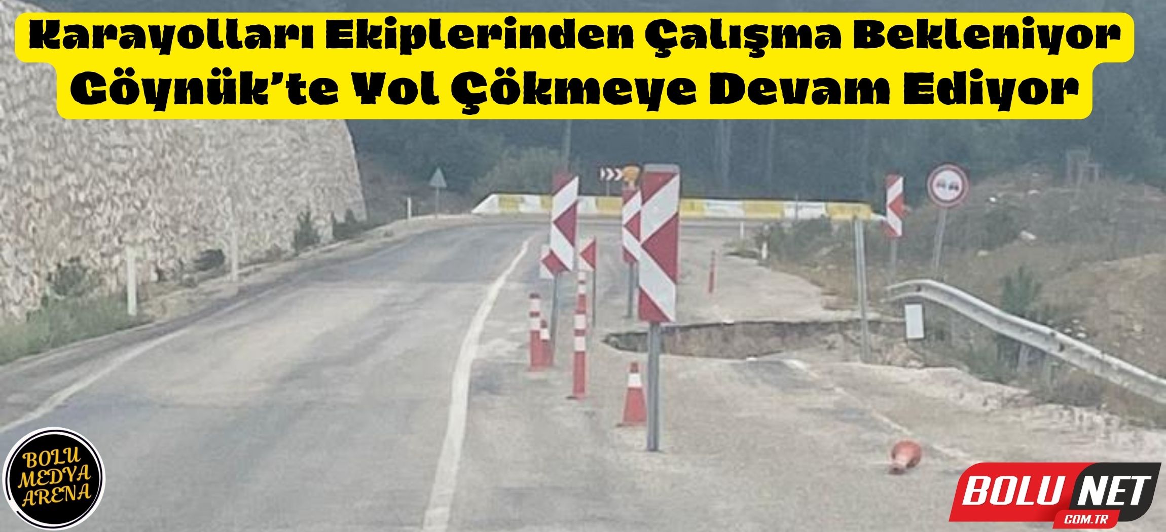 Göynük’te geçen yıl çöken yol yapılmayı bekliyor ...BoluNet