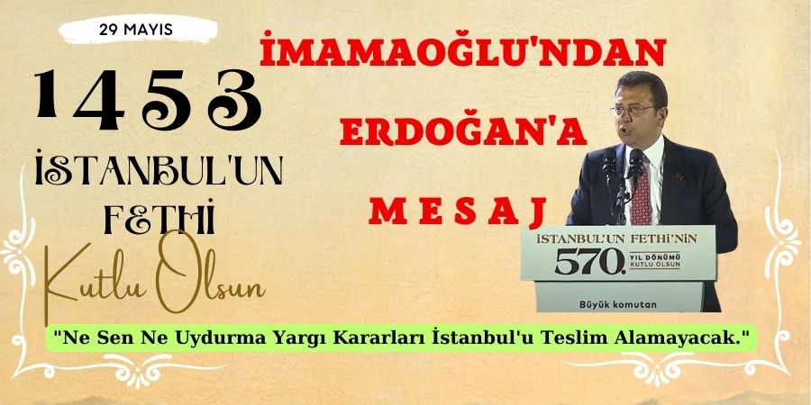 İmamoğlu'ndan Seçim Sonrası Güçlü Mesaj: Ne Sen Ne Uydurma Yargı Kararları İstanbul'u Teslim Alamayacak...