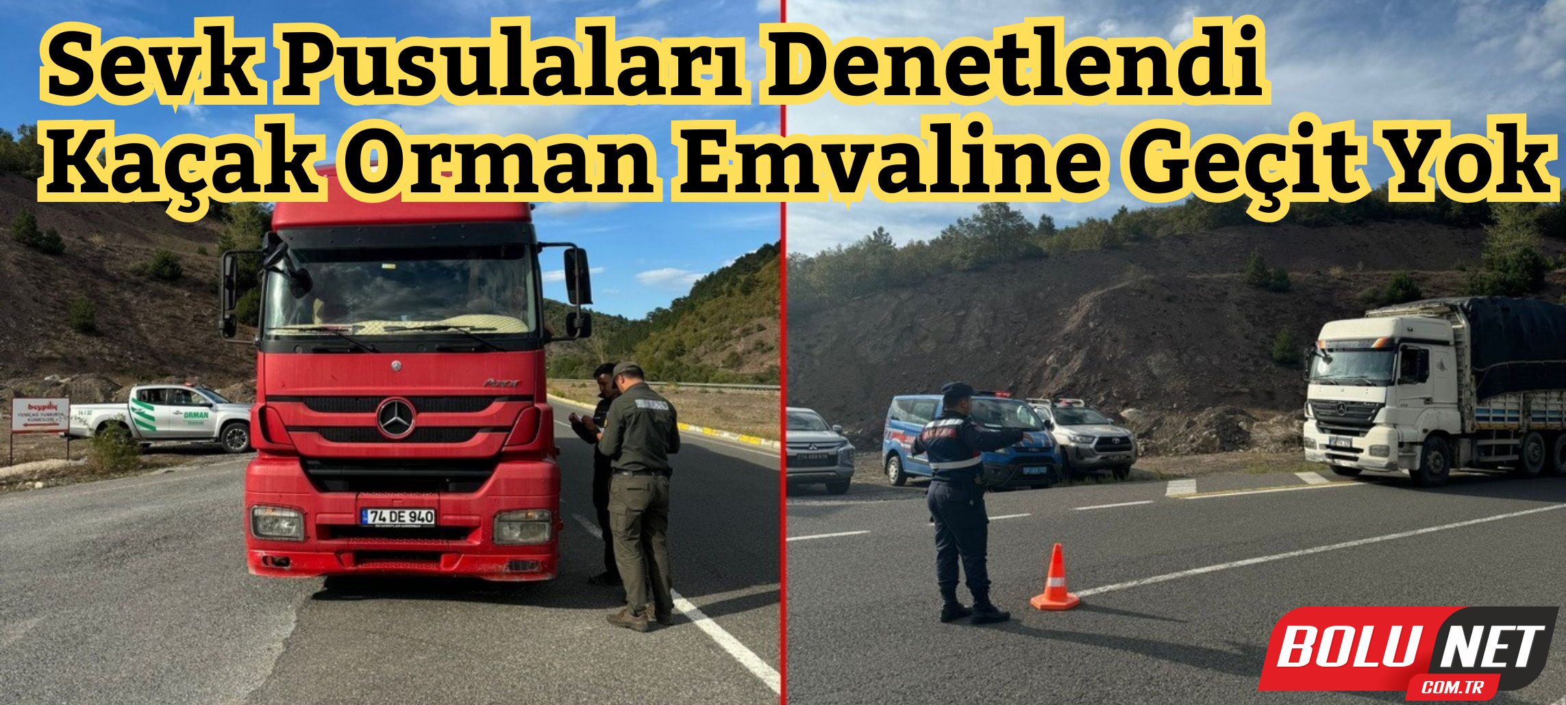 Kaçak orman emvaline geçit yok ...BoluNet