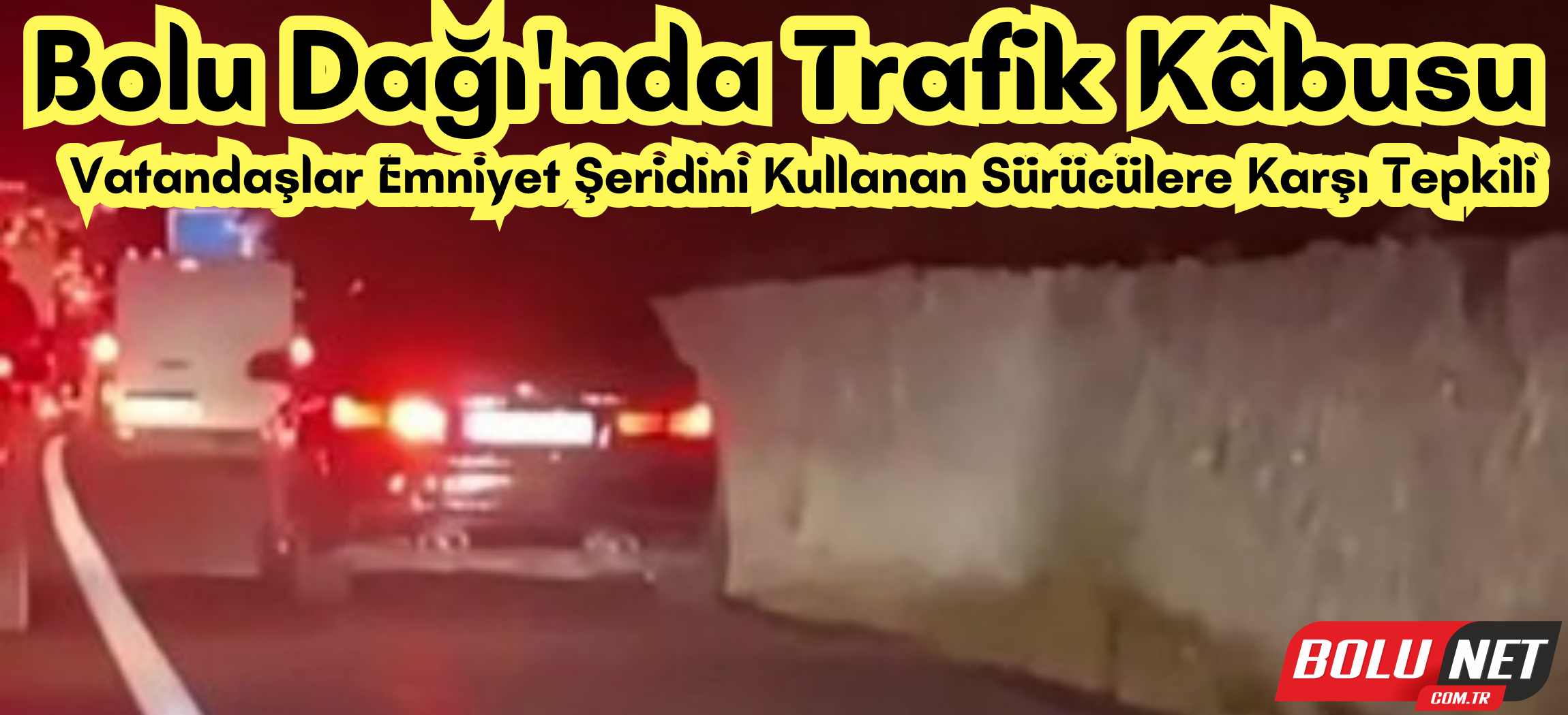 Trafik çilesinde uyanık sürücüler vatandaşın tepkisine neden oldu ...BoluNet