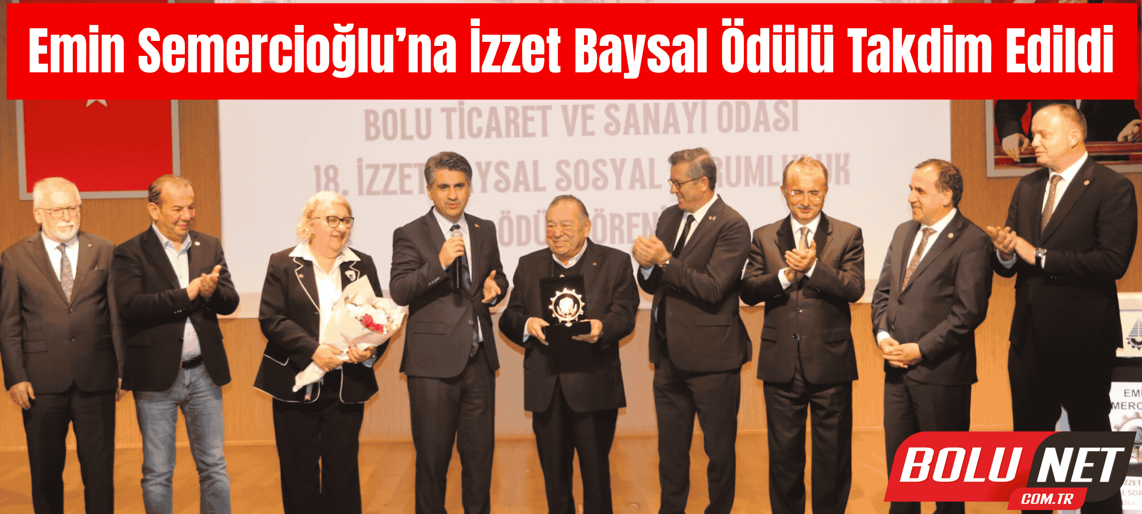 Emin Semercioğlu’na İzzet Baysal Ödülü takdim edildi.