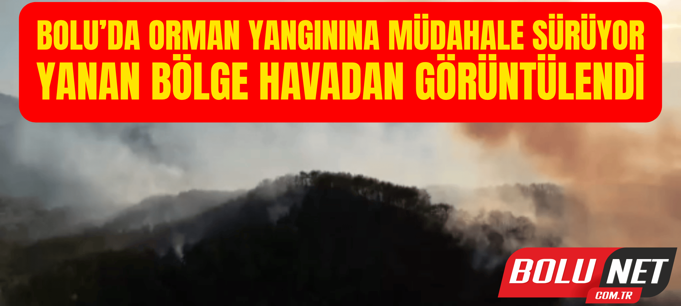 Bolu’da orman yangınına müdahale sürüyor: Yanan bölge havadan görüntülendi ...BoluNet