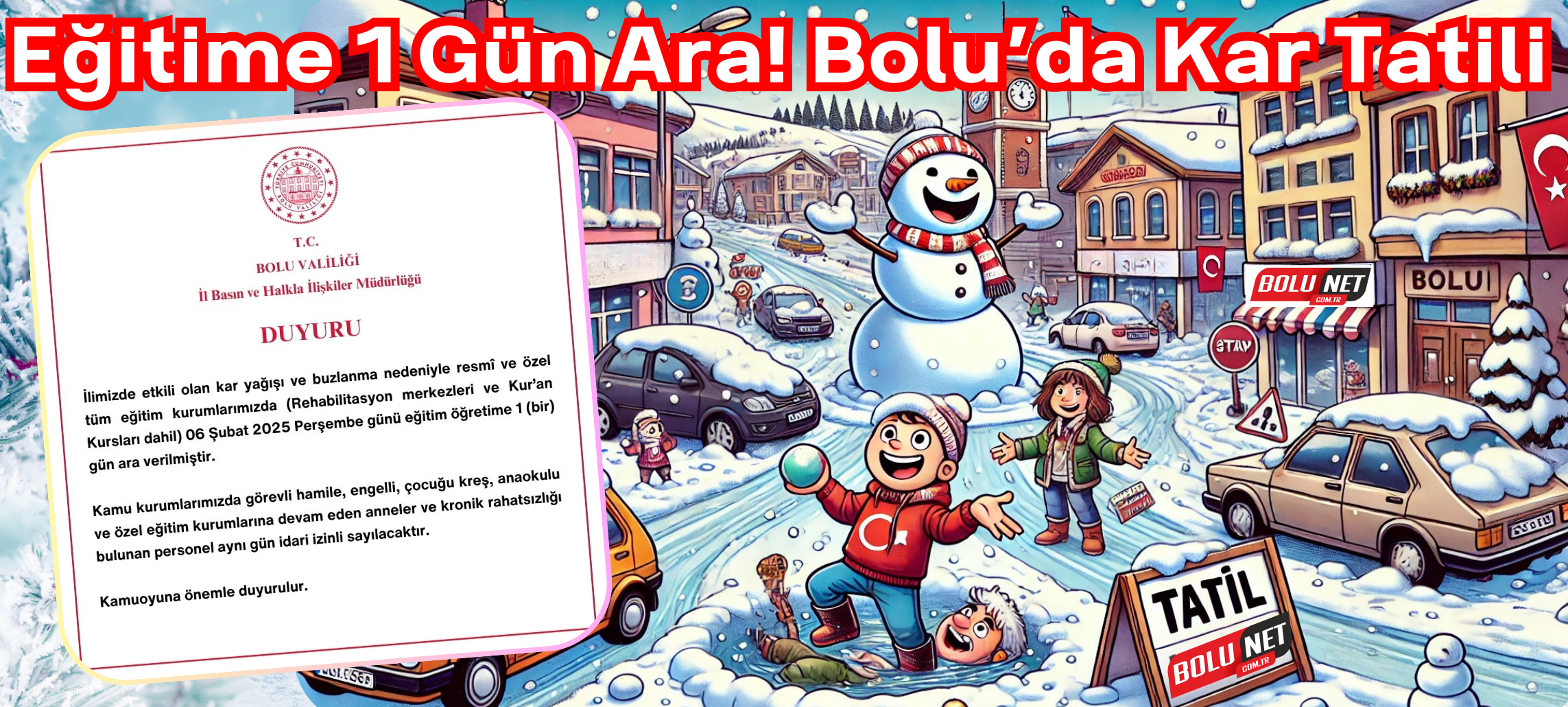 Yoğun Kar Bolu’da Hayatı Durdurdu! Ayrıntılar İçin... BoluNet