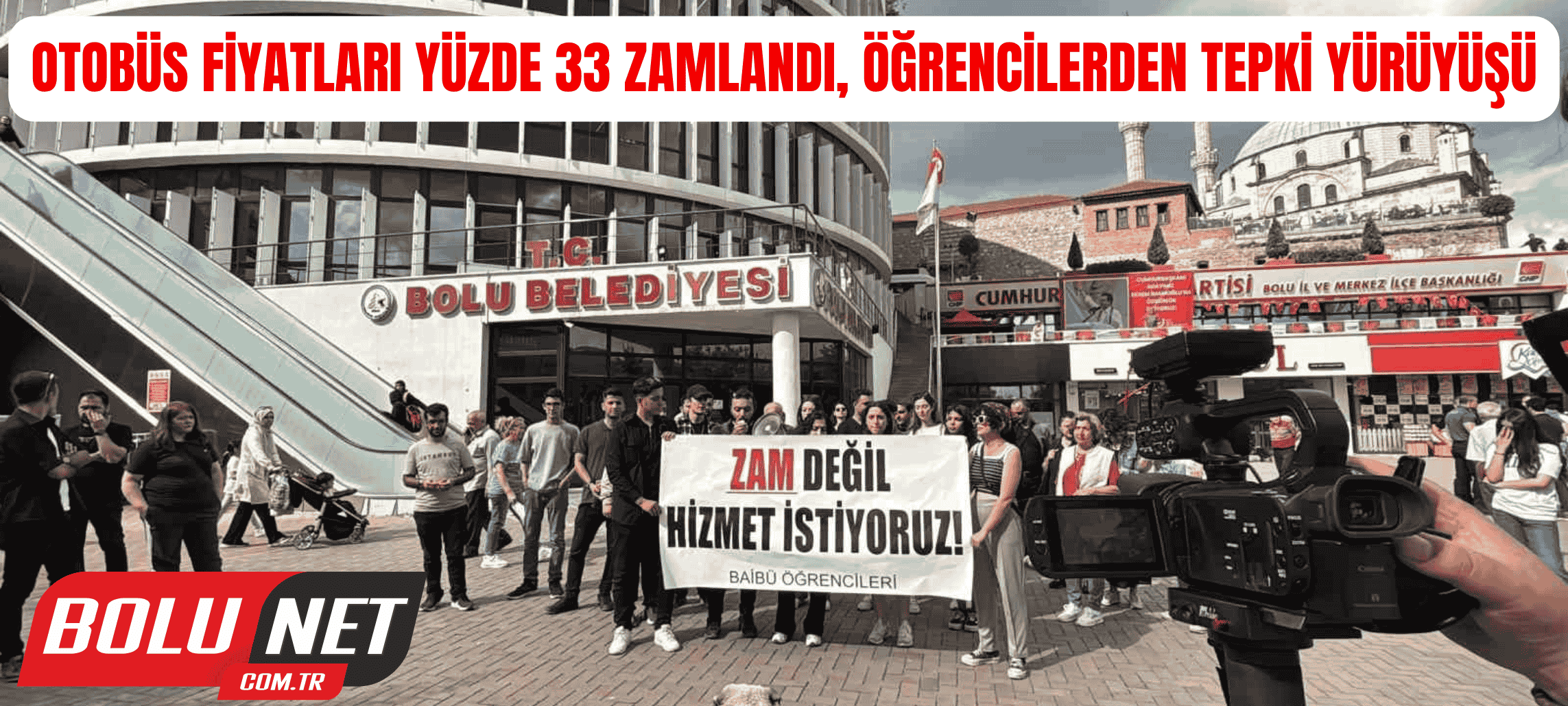 Otobüs fiyatları yüzde 33 zamlandı, öğrencilerden tepki yürüyüşü ...BoluNet