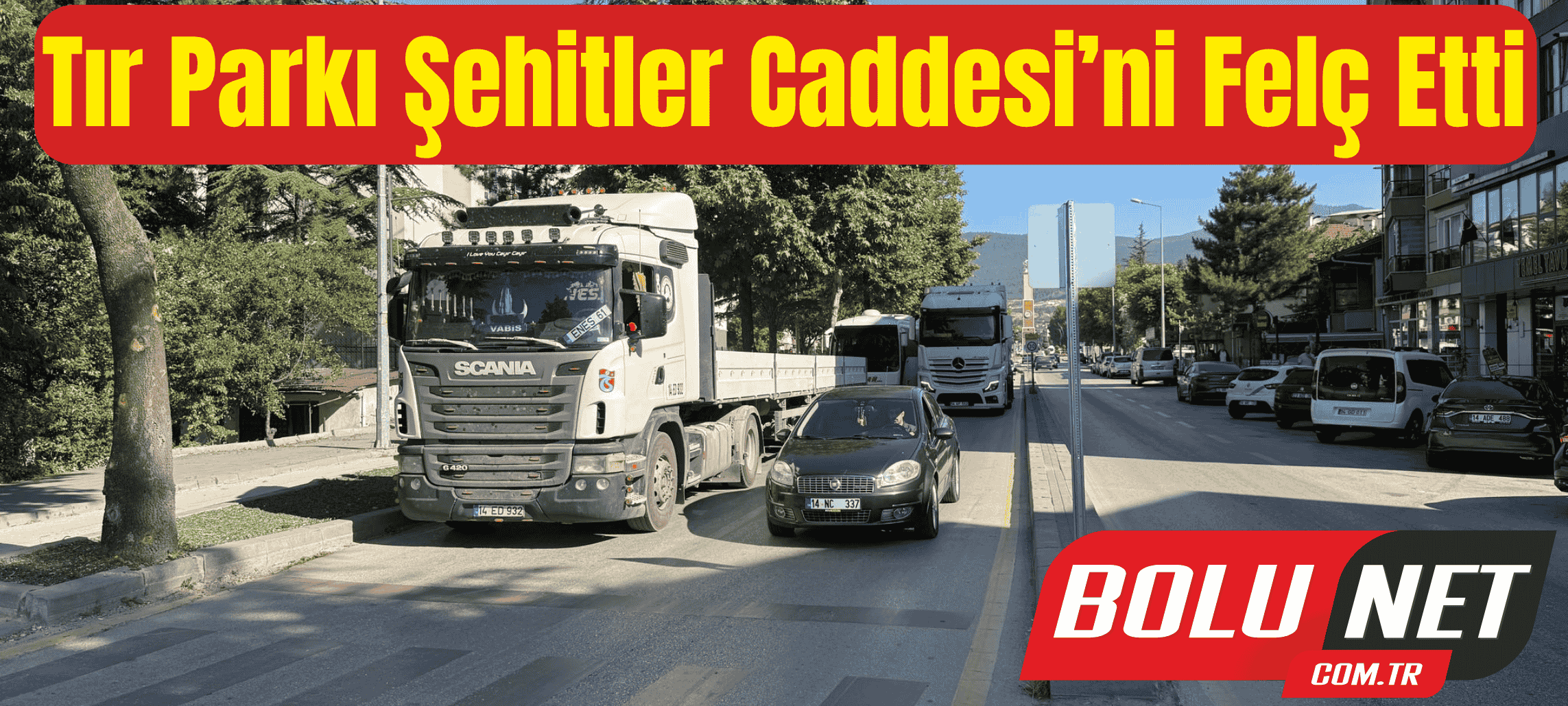 Sabah Trafiği Tırla Kilitlendi…BoluNet  