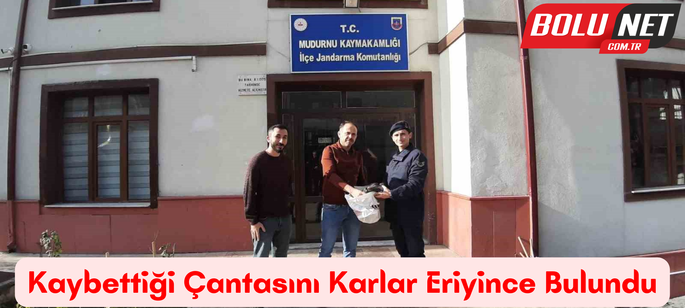 Kaybettiği çantasını karlar eriyince bulundu...BoluNet