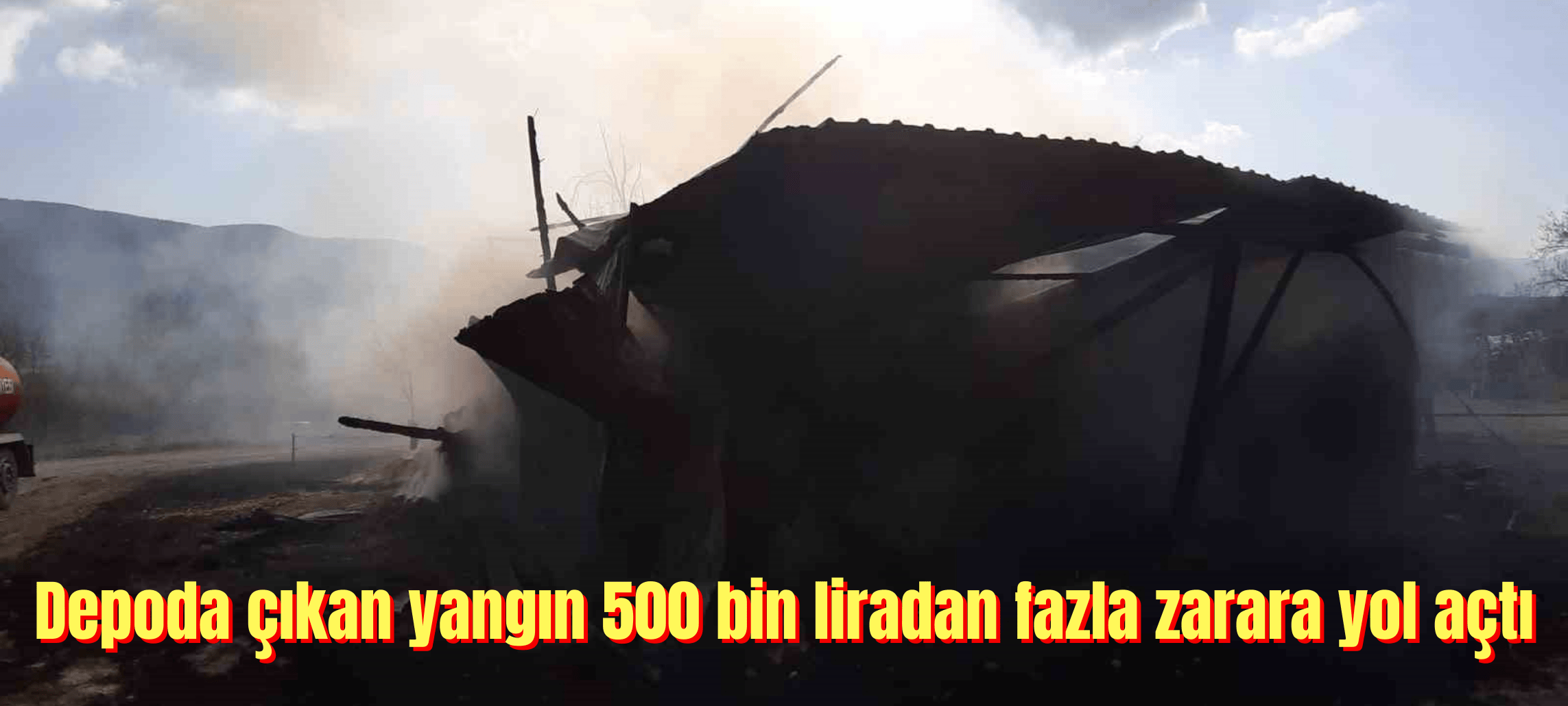 Depoda çıkan yangın 500 bin liradan fazla zarara yol açtı...BoluNet