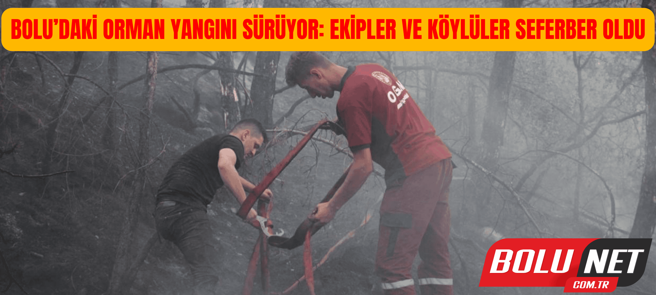 Bolu’daki orman yangını sürüyor: Ekipler ve köylüler seferber oldu ...BoluNet