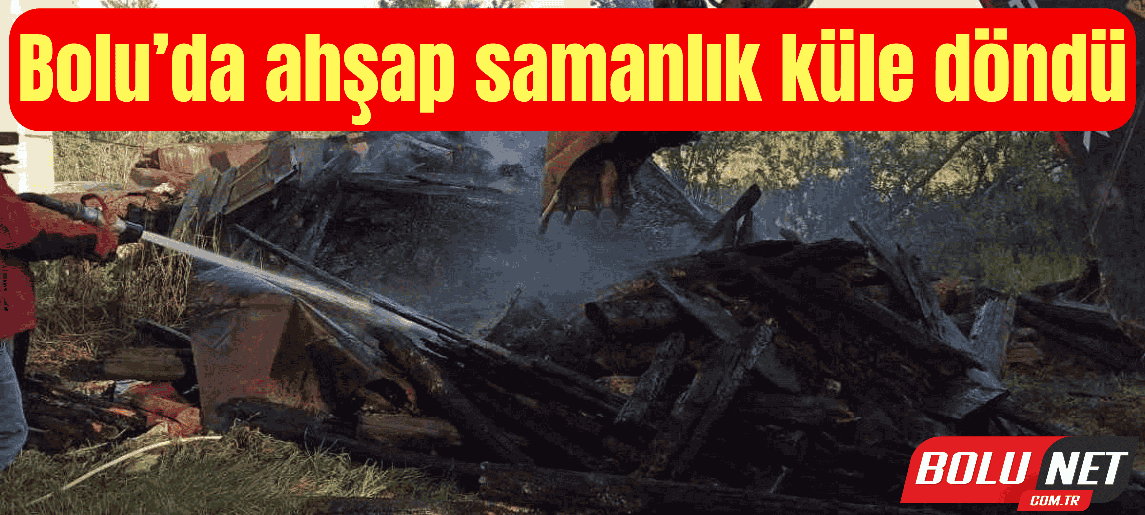 Bolu’da ahşap samanlık küle döndü ...BoluNet