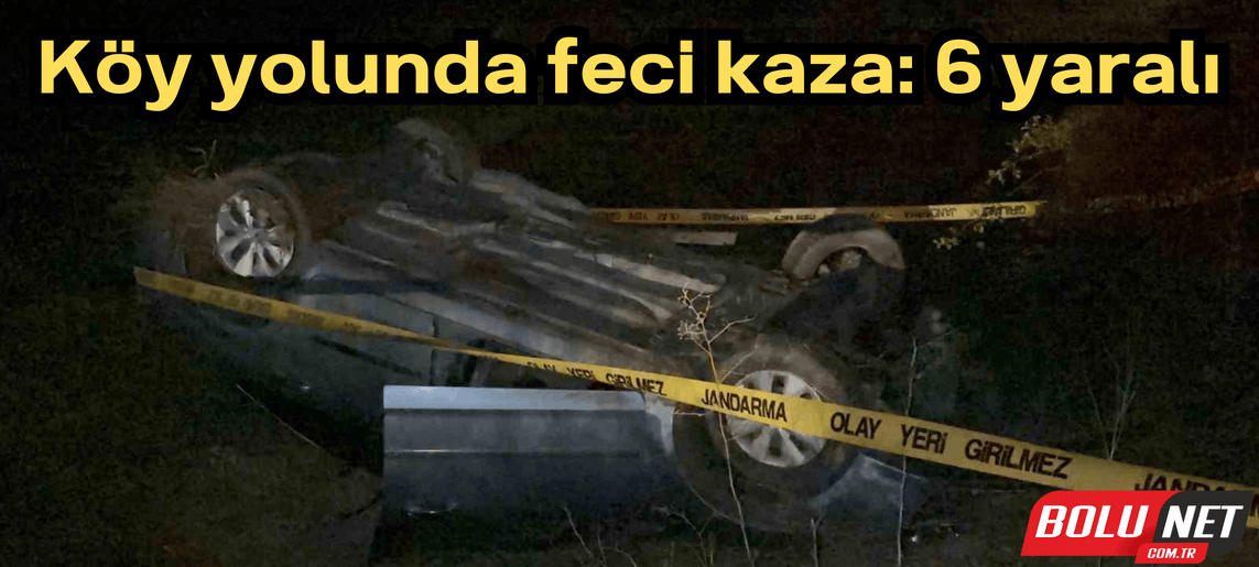 Köy yolunda feci kaza: 6 yaralı ...BoluNet