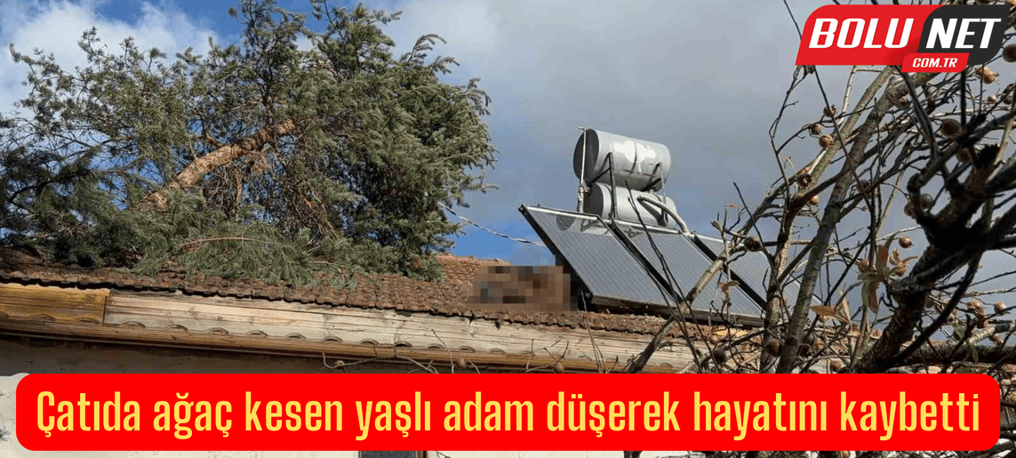 Çatıda ağaç kesen yaşlı adam düşerek hayatını kaybetti ...BoluNet