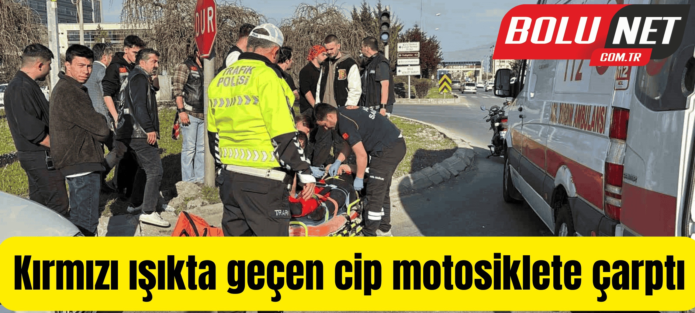 Kırmızı ışıkta geçen cip motosiklete çarptı: 1 yaralı ...BoluNet