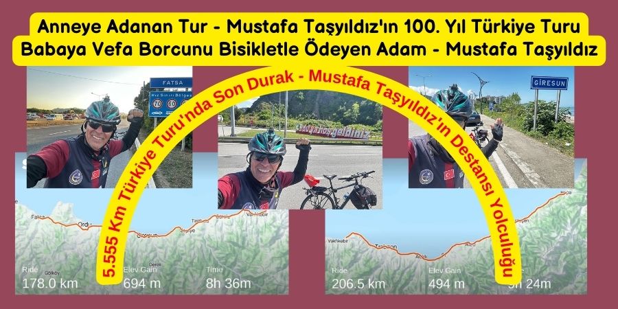 Mustafa Taşyıldız'ın 5.555 Km 100. Yıl Türkiye Turu: Zorlu İki Günün Ardından Son Etap Kapıda!...BOLUNET