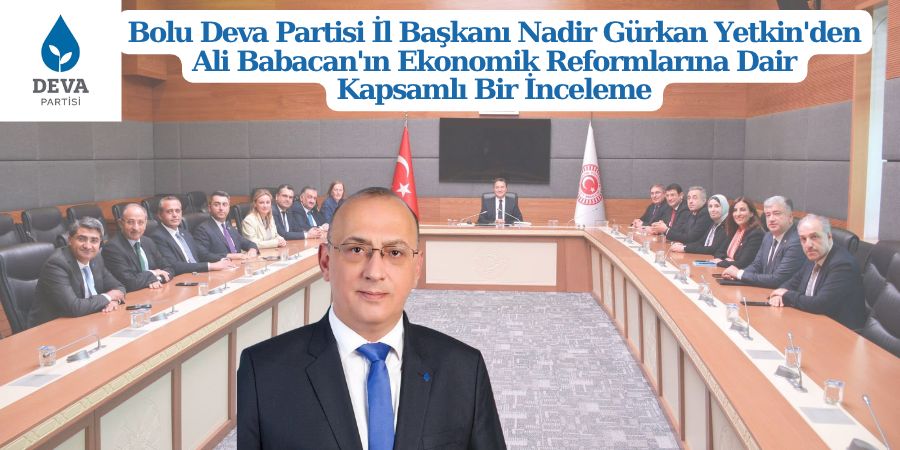 Bolu Deva Partisi İl Başkanı Nadir Gürkan Yetkin'den Ali Babacan'ın Ekonomik Reformlarına Dair Kapsamlı Bir İnceleme