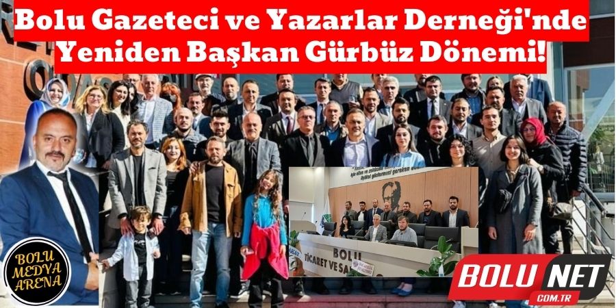 Bolu Gazeteci ve Yazarlar Derneği'nde Başkanlık Koltuğuna Mehmet Emin Gürbüz Oturdu!...BoluNet