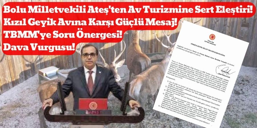 Bolu CHP Milletvekili Ateş'ten Av İhalelerine İptal Çağrısı! Kızıl Geyik Avı İhalesine Karşı Türker Ateş'ten Dava Vurgusu!...BoluNet