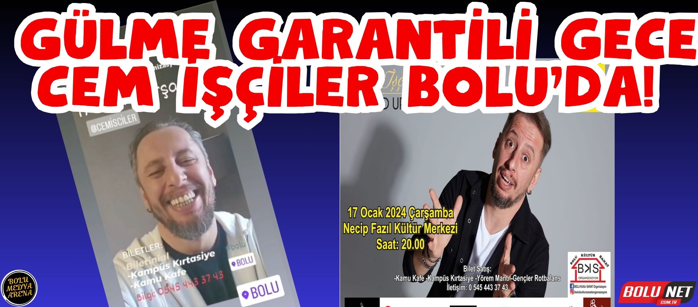 Bolu'da Kahkaha Tufanı: Cem İşçiler Sahneyi Alıyor! ...BoluNet