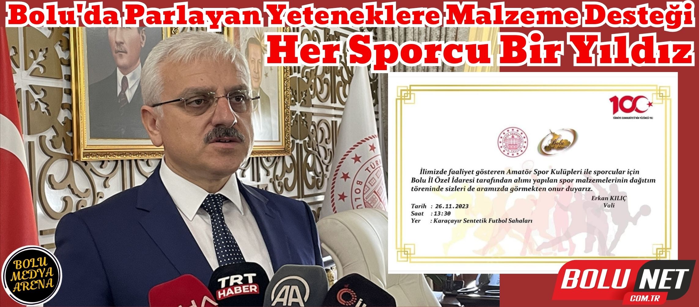 Bolu'nun Yükselen Spor Yıldızlarına Malzeme Desteği Yağmuru...BoluNet