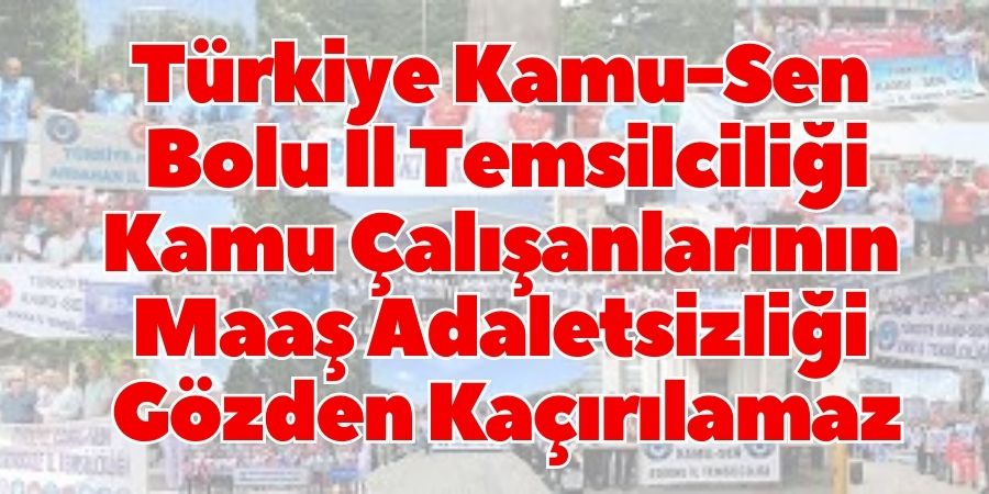 Türkiye Kamu-Sen: Kamu Çalışanlarının Maaş Adaletsizliği Gözden Kaçırılamaz