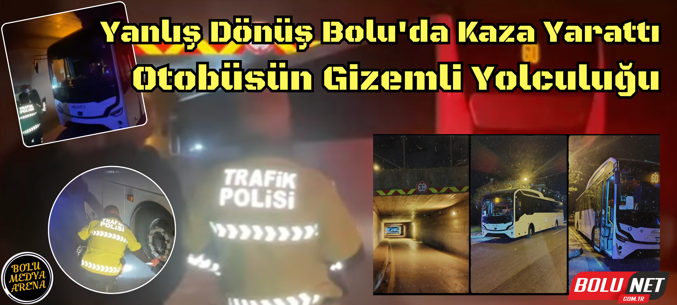 Yurt Dışı Misyonu ve Bolu Alt Geçidi Arasında Kalmış Otobüs... BoluNet