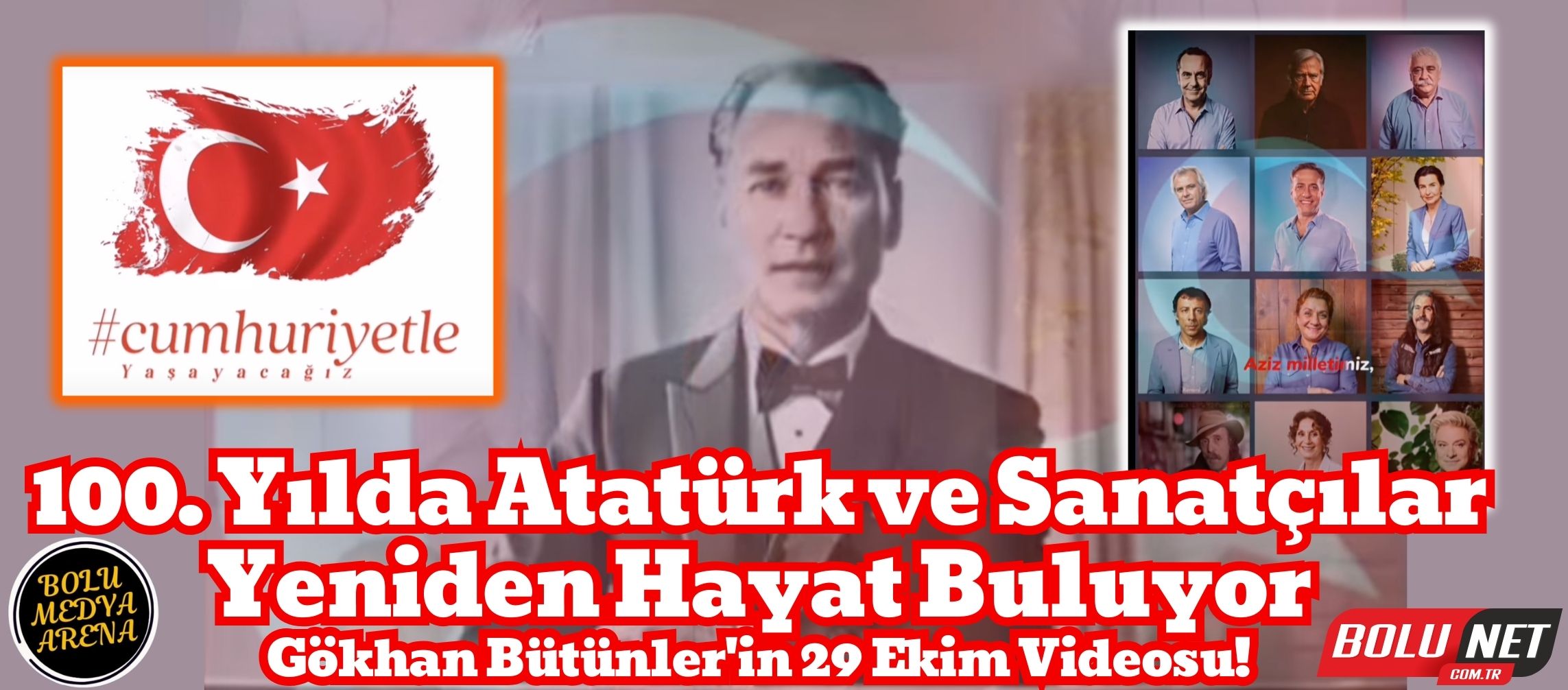 Sanatçılar ve Atatürk Yapay Zeka ile Hayat Buldu: 29 Ekim Videosu Çılgınca Paylaşılıyor!...BoluNet