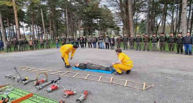 Bolu'da orman yangınlarına karşı tatbikat yapıldı