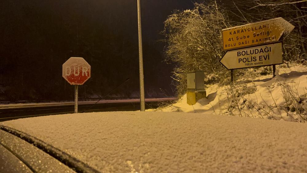 Bolu Dağı’nda kar yağışı etkili olmaya başladı...BoluNet