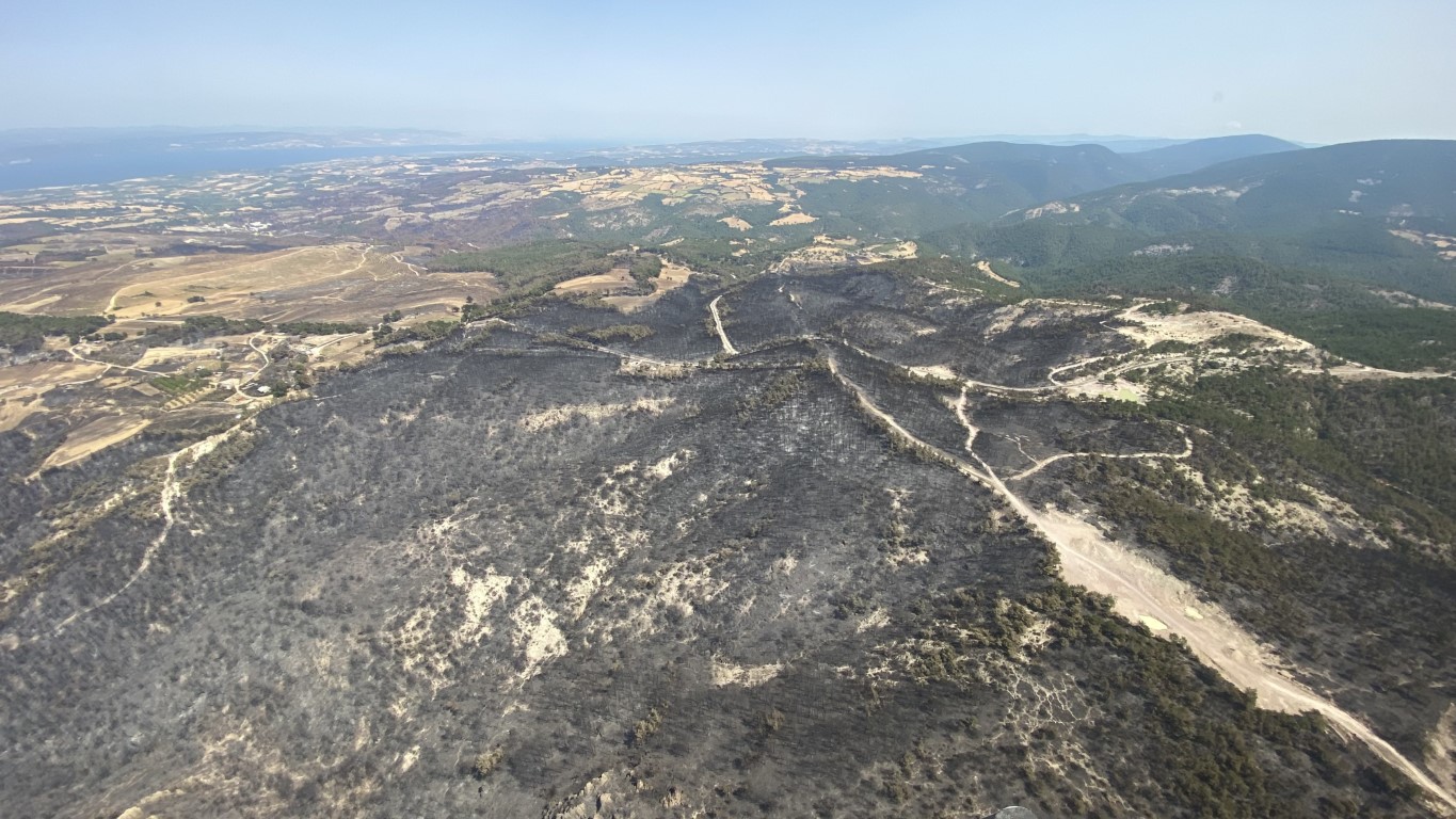 Çanakkale’de acı tablo havadan böyle görüntülendi 