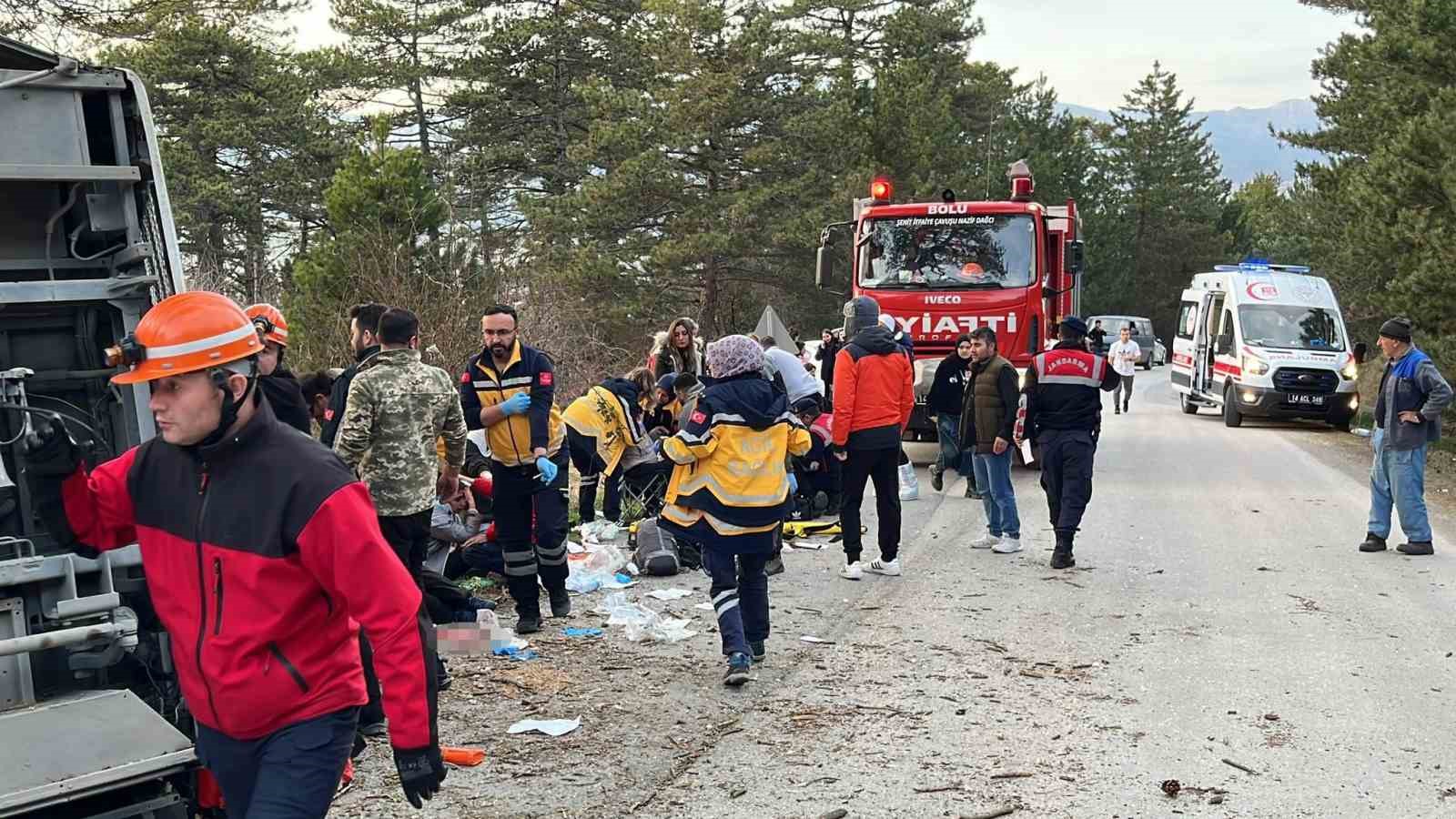 Feci kazada yaralanan 14 kişiden 9’u taburcu oldu...BoluNet