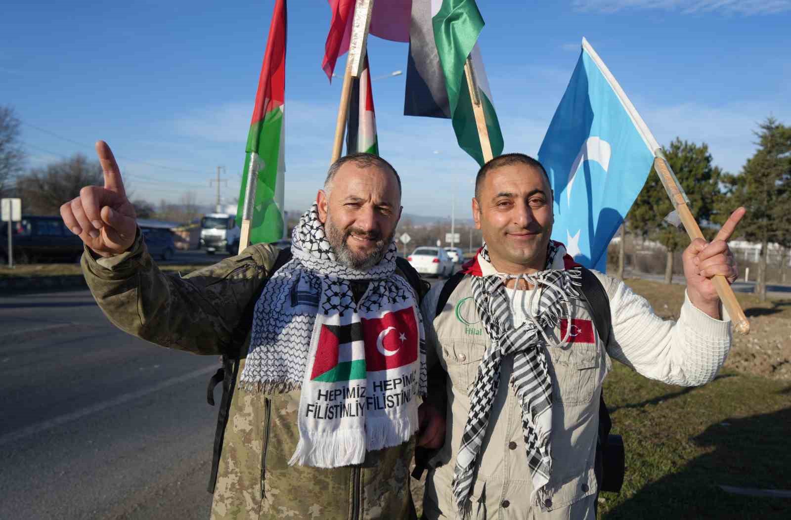 İstanbul’dan Ankara’ya Filistin’e özgürlük için yürüyorlar: 270 kilometre geride kaldı...BoluNet