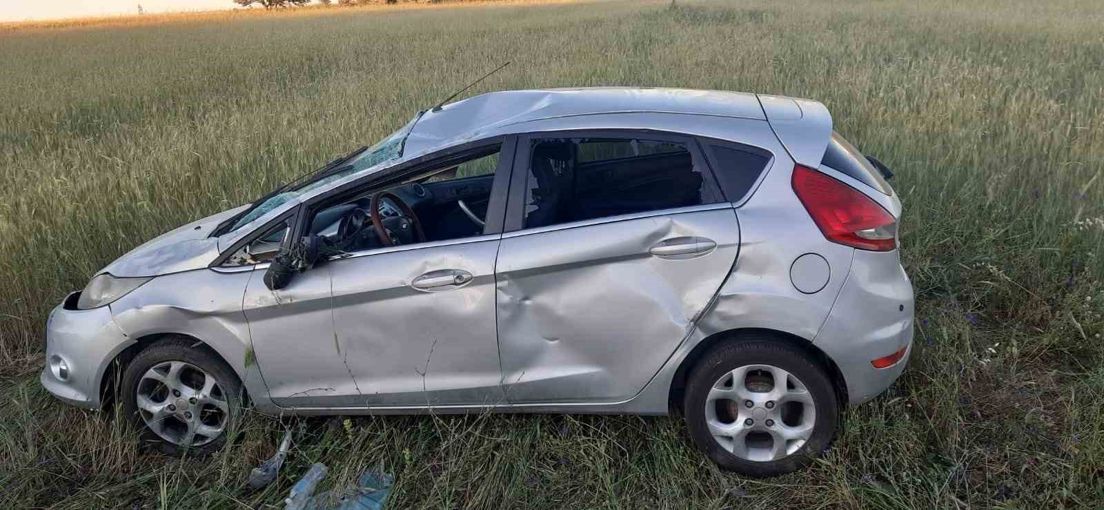 Kontrolden çıktı, takla attı: 3 yaralı...BoluNet