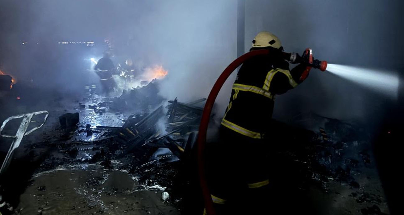 Palet fabrikası alev alev yandı: Hasar büyük...BOLUNET