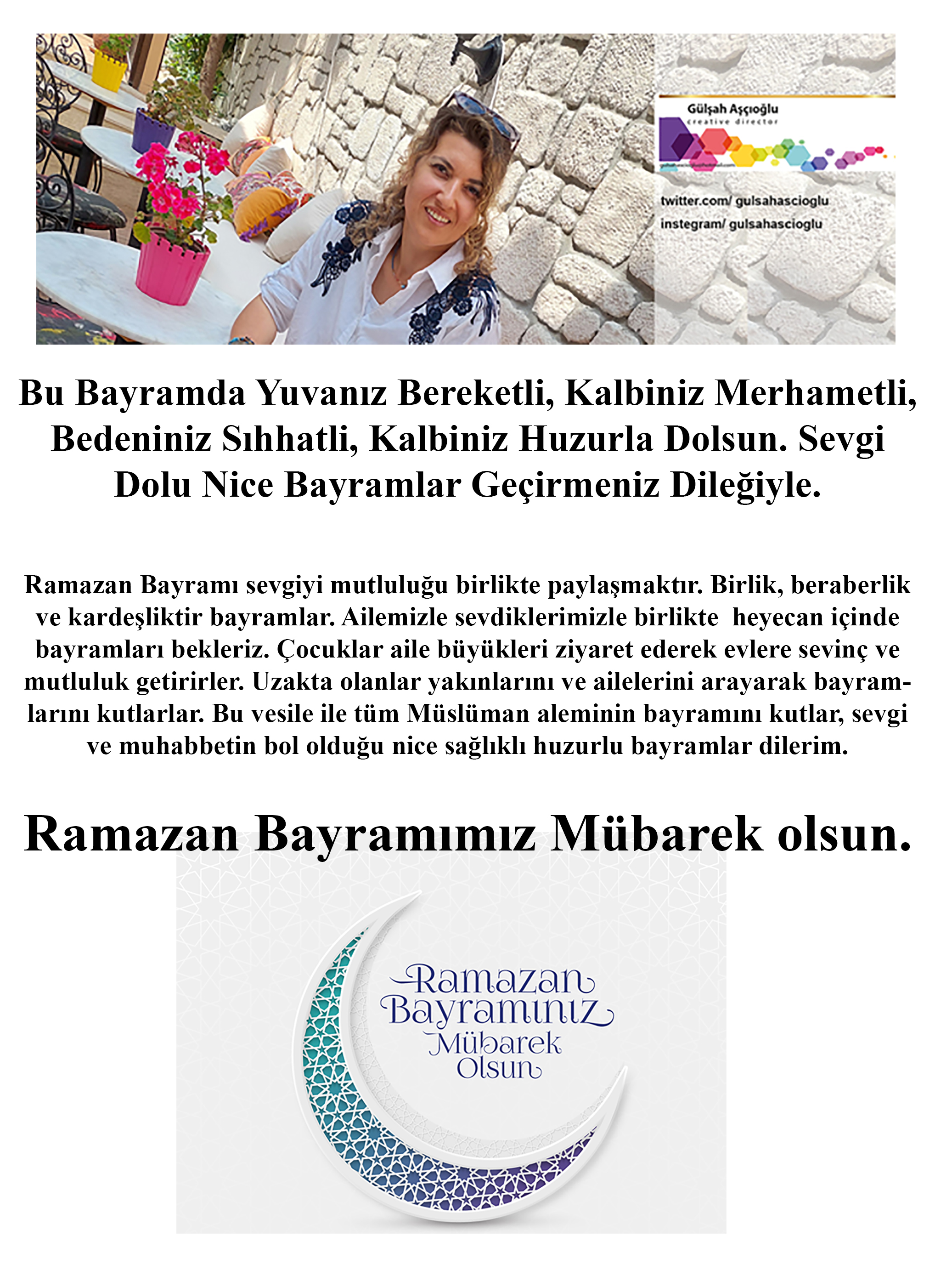 Ramazan Bayramımız Mübarek olsun. 